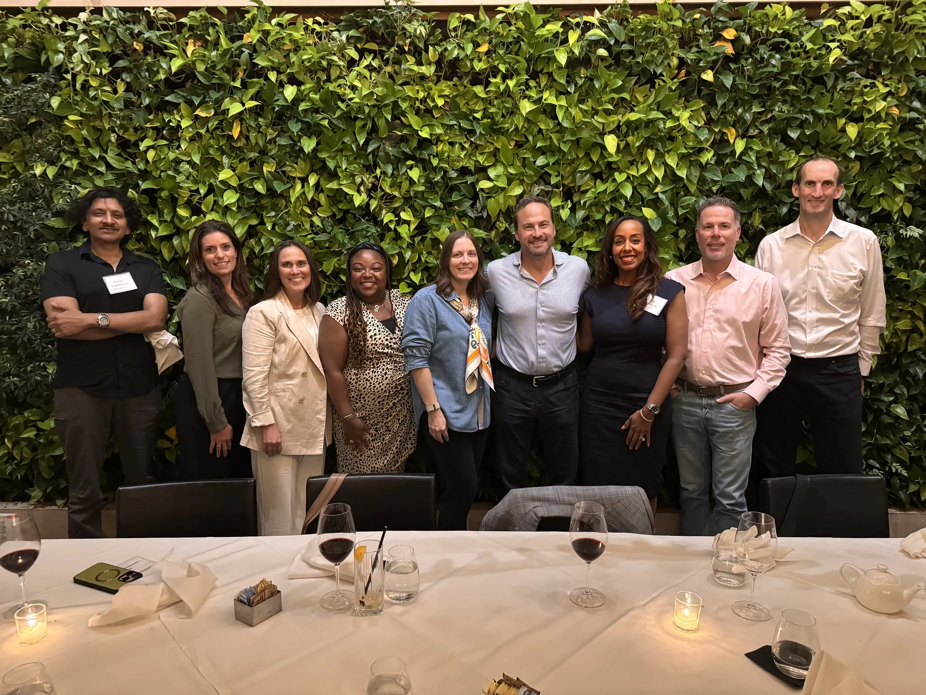 Guests from the NYC CPO Dinner standing together after the gathering