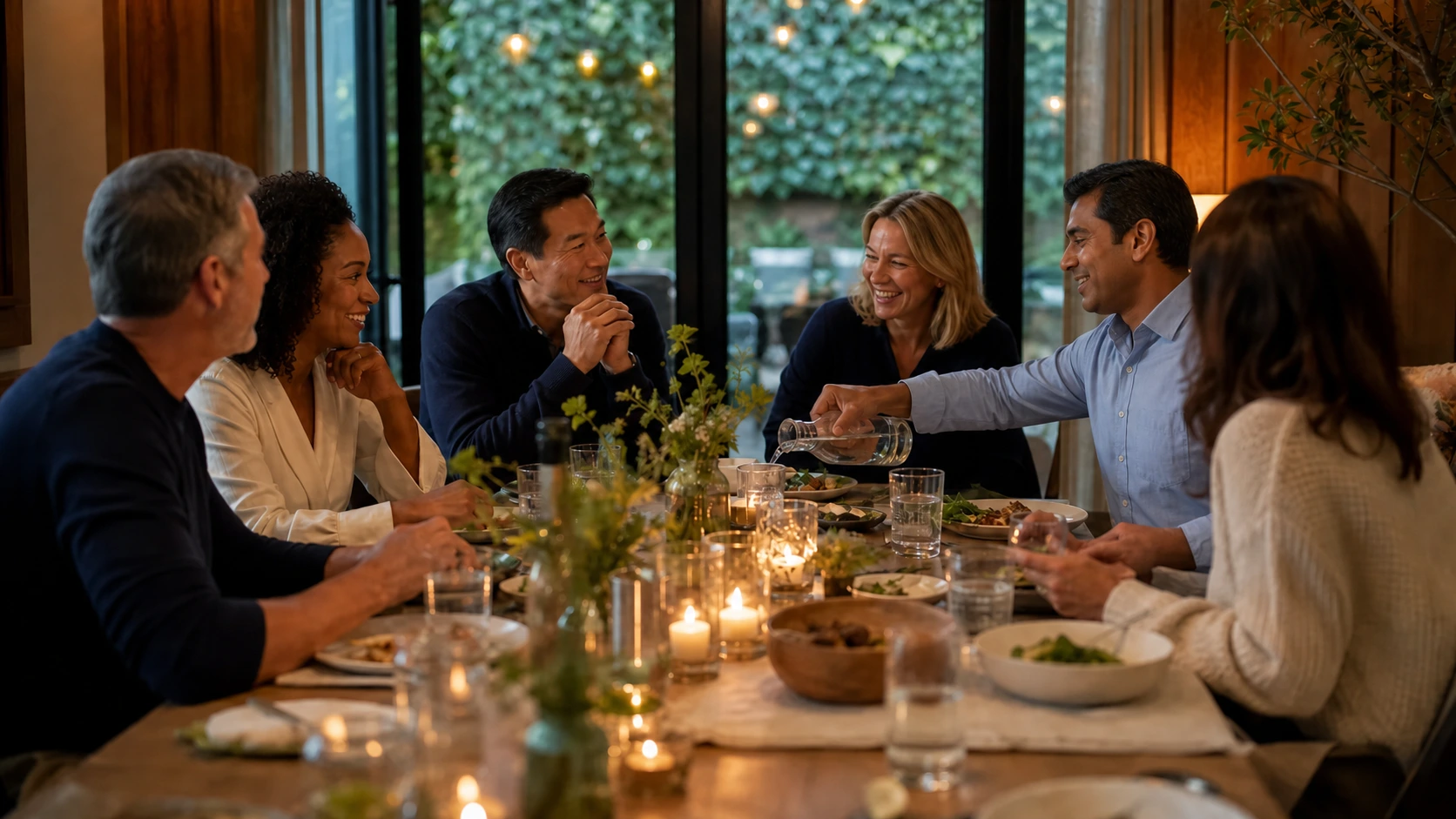 Senior people leaders at a private NHL dinner